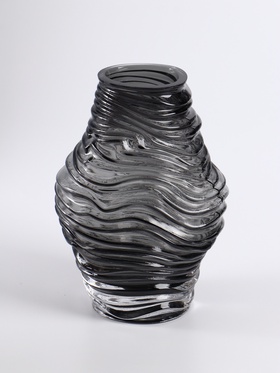 Ваза «Модесто», 19×12 см, стекло, чёрная