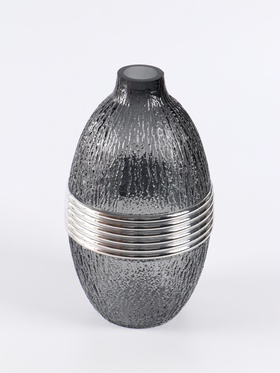 Ваза «Томмазо», 26.5×16 см, стекло, чёрная