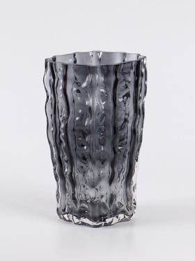 Ваза «Фонс», 24×14.5 см, стекло, чёрная