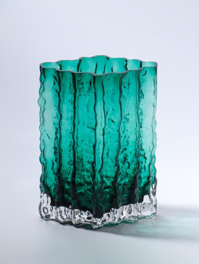 Ваза «Фонс», 21×14.5 см, стекло, зелёная