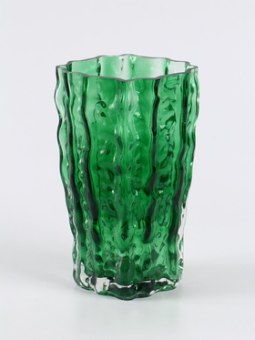 Ваза «Фонс», 24×14.5 см, стекло, зелёная