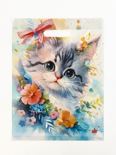 Пакет подарочный «Натюркот», полиэтиленовый с вырубной ручкой, 40×31 см, 30 мкм