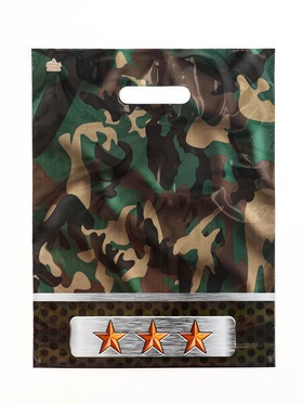 Пакет подарочный «Камуфляж», полиэтиленовый с вырубной ручкой, 31?40 см, 60 мкм (комплект 50 шт)
