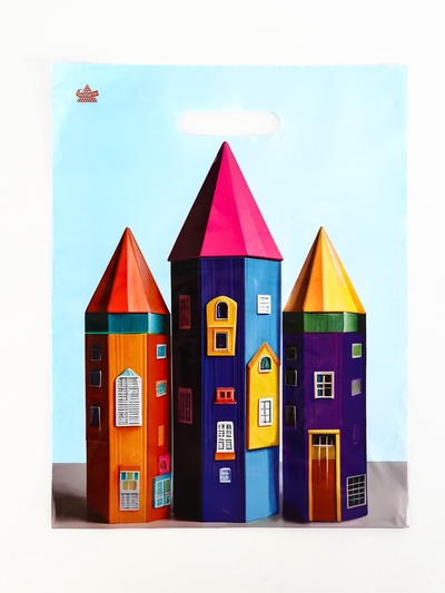 Пакет подарочный «Яркие карандаши», полиэтиленовый с вырубной ручкой, 31×40 см, 60 мкм