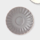 УЦЕНКА Чайный сервиз Доляна «Вивьен», 5 чашек 200 мл, 5 блюдец d=15 см, серый - Фото 5