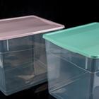 Ящик для хранения с крышкой «Кристалл», 34 л, 39×31×33 см, цвет МИКС - фото 8250039