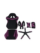 Кресло компьютерное игровое «Клик Мебель», на колёсиках, экокожа, цвет чёрный/фиолетовый - Фото 21