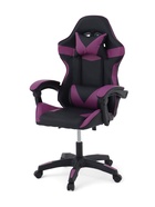 Кресло компьютерное игровое «Клик Мебель», на колёсиках, экокожа, цвет чёрный/фиолетовый - Фото 5