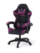Кресло компьютерное игровое «Клик Мебель», на колёсиках, экокожа, цвет чёрный/фиолетовый - Фото 6