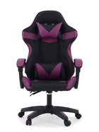 Кресло компьютерное игровое «Клик Мебель», на колёсиках, экокожа, цвет чёрный/фиолетовый - Фото 7