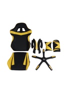 Кресло компьютерное игровое «Клик Мебель», на колёсиках, экокожа, цвет чёрный/жёлтый - фото 23594329