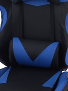 Кресло компьютерное игровое «Клик Мебель», на колёсиках, экокожа, цвет чёрный/синий - Фото 13