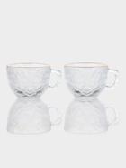 Набор кружек «Льдинка», 420 мл, 10.5×13.5×7.8 см, с золотой отводкой, 2 шт., стекло, прозрачный - Фото 2