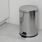 УЦЕНКА Ведро мусорное с педалью, 20 л, нерж. сталь - Фото 2