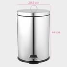 УЦЕНКА Ведро мусорное с педалью, 20 л, нерж. сталь - Фото 5