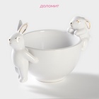 УЦЕНКА Салатник "Зайка в золотом" 15.5x10x10см - Фото 2