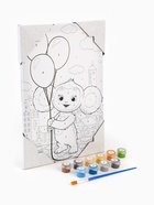 Картина по номерам с подрамником «Чебурашка с шарами», 20×30 см - фото 809247676 Картина по номерам с подрамником «Чебурашка с шарами», 20×30 см - фото 809247676