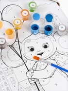 Картина по номерам с подрамником «Чебурашка с шарами», 20×30 см - фото 809247679 Картина по номерам с подрамником «Чебурашка с шарами», 20×30 см - фото 809247679