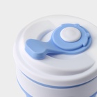 УЦЕНКА Стакан складной с крышкой «С собой» 350 мл 8.5×14 см, голубая - Фото 7