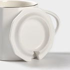 УЦЕНКА Кружка с ложкой Simple 350 мл, 12.5×9×9 см, нет крышки, белая 10936942