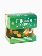 Подарочный набор «С новым годом»: кружка 350 мл., шоколадная бомбочка с маршмеллоу 35 г - фото 809247797 Подарочный набор «С новым годом»: кружка 350 мл., шоколадная бомбочка с маршмеллоу 35 г - фото 809247797