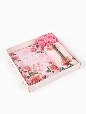 Подарочный набор, ежедневник А5, 80 л., ручка, мыльные лепестки «Ежедневник учителя»