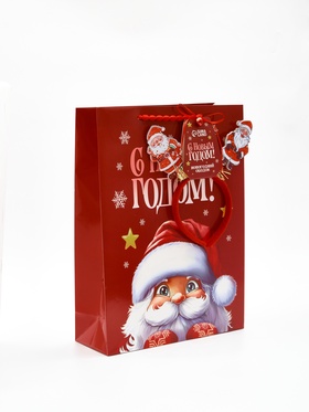 Пакет подарочный «Новогодняя сказка», с ободком, 31×11×40 см