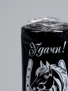 УЦЕНКА Свеча - цилиндр 50×100 мм «Конь с подковой», с накаткой, чёрная 10937361