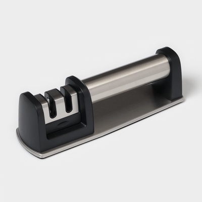 УЦЕНКА Точилка для ножей с 2-мя точилками для стали и керамических ножей, металлик