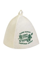 Шапка для бани и сауны «Баня парит - здоровье дарит», полиэфир 70%, шерсть 30%, «Добропаровъ» - Фото 2