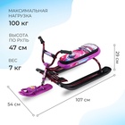 УЦЕНКА Снегокат «Ника-джамп» slalom, бордовый, сиреневый, СНД1/SL Nika Kids - Фото 2
