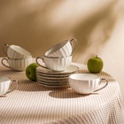 УЦЕНКА Чайный сервиз SL Home «Гарда» 6 шт., чашек 200 мл, 6 шт., блюдец d=15 см, белый с серебром 98 - Фото 6