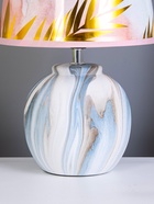 Настольная лампа «Кристел» Е27 40 Вт бело-голубой RISALUX - фото 809248146