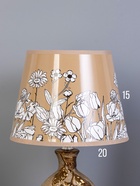 Лампа настольная керамика «Цветы-лиана» бронза, стразы Е14 40 Вт RISALUX - фото 809248188