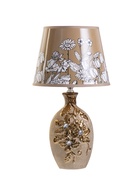 Лампа настольная керамика «Цветы-лиана» бронза, стразы Е14 40 Вт RISALUX - фото 809248192