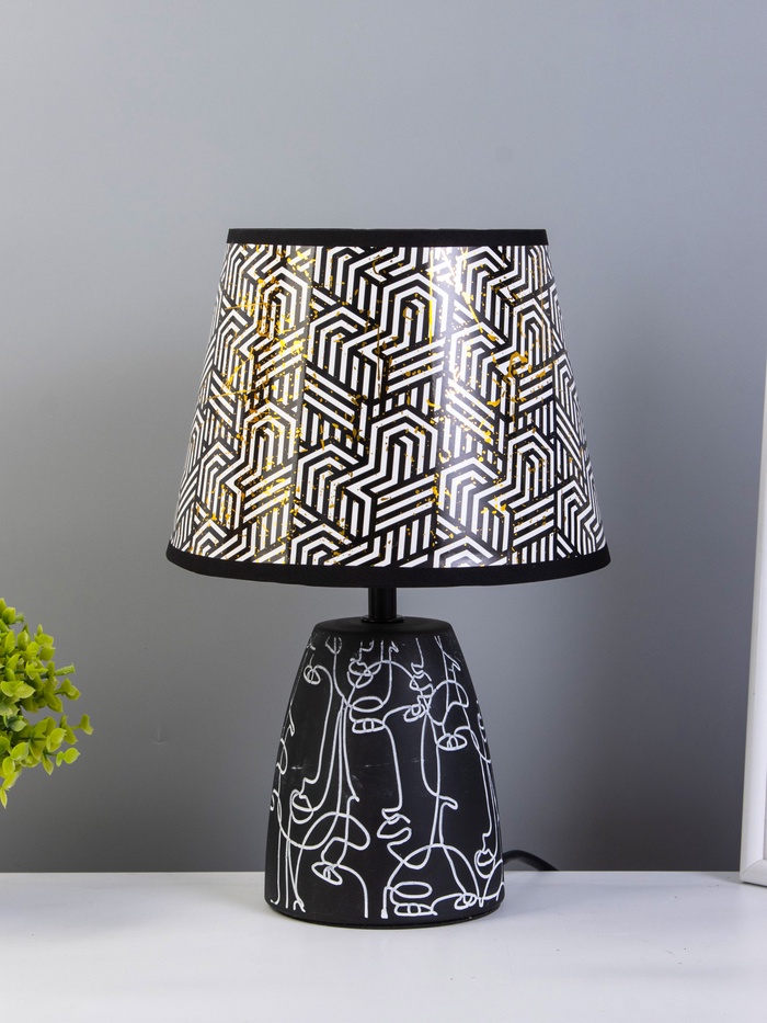 Настольная лампа «Пабло» 1×40 Вт E27 черно-белый RISALUX