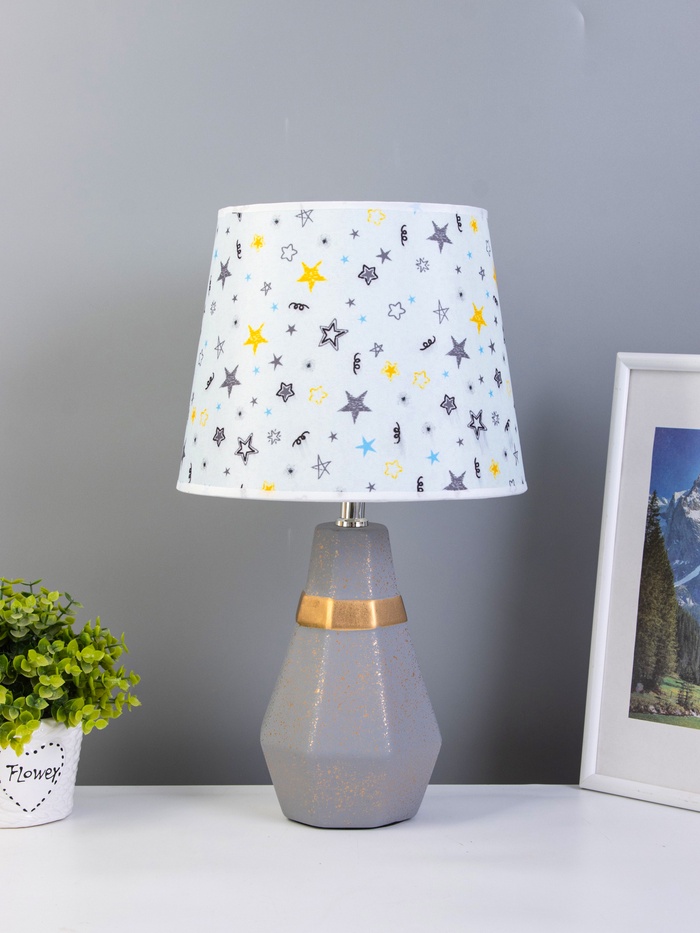 Настольная лампа «Айседора» E14 40 Вт серый-золото RISALUX