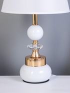 Лампа настольная «Лилу» 1×40 Вт Е27 белый/золото RISALUX - фото 809248393