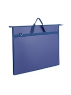 УЦЕНКА Папка А2 с ручками пластик молния сверху 650×480×50 мм ПР 6, плеч.ремень, Синий - Фото 3