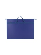 УЦЕНКА Папка А2 с ручками пластик молния сверху 650×480×50 мм ПР 6, плеч.ремень, Синий - Фото 4