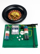 УЦЕНКА (Замята металлическая упаковка) Покер, набор для игры, (рулетка, карты 54 шт., фишки с номиналом 100 шт., кубики 4 шт., поле) 33×29 - Фото 2