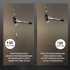 УЦЕНКА Лебедка рычажная ТУНДРА, двойное храповое колесо, тяга 4 т (подъем 1.6 т), трос 3 метра 10027 - Фото 8