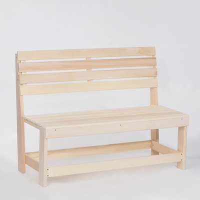 УЦЕНКА Скамейка из наличника, 119×50×90 см, из липы, «Добропаровъ»