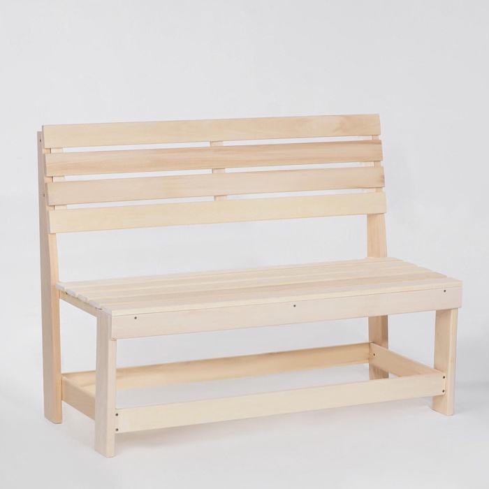 УЦЕНКА Скамейка из наличника, 119×50×90 см, из липы, «Добропаровъ» - Фото 1