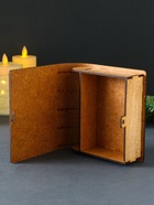 Новогодняя деревянная шкатулка-книга «Снежинки с конём», 14×12×5 см - Фото 7