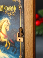 Новогодняя копилка-книга для денег «Тройка лошадей», купюр, монет, 14×12×5 см 10911314
