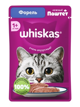 Влажный корм для кошек Whiskas Meaty, форель, паштет, 28×1, 75 г