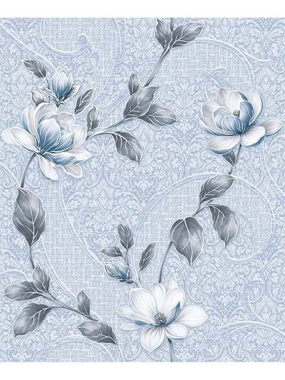 Обои акриловые «П486-01», на бумажной основе, 10.05×0.53 м, цвет голубой