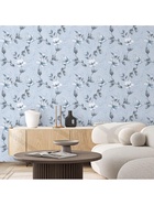 Обои акриловые «П486-01», на бумажной основе, 10.05×0.53 м, цвет голубой - Фото 2