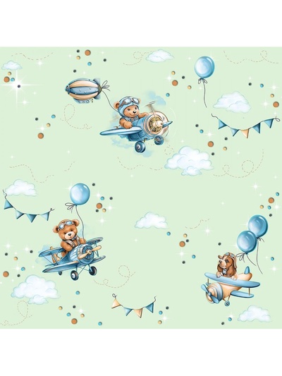 Обои бумажные «Ф855-04», на бумажной основе, 10.05×0.53 м, цвет зелёный